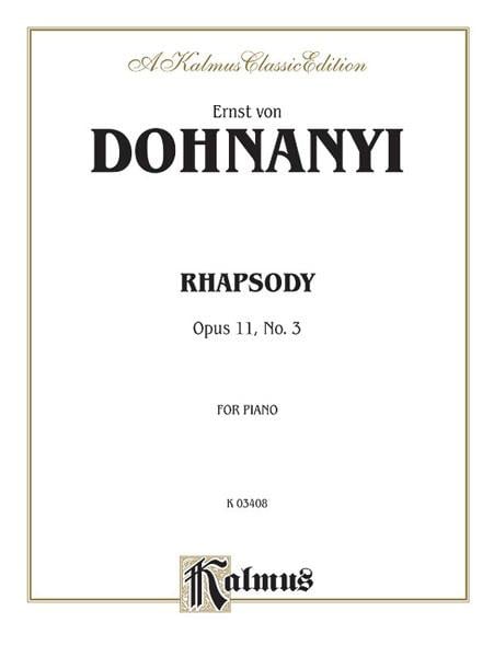 Rhapsody, Op. 11, No. 3